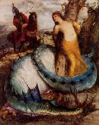 Arnold Bocklin Angelika, von einem Drachen bewacht oder Angelica und Ruggiero oil painting on canvas